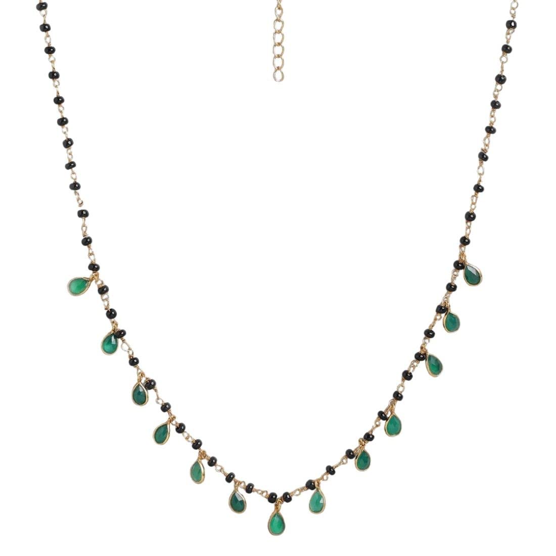 ZAVYA 925 Sterling Silver Green Cubic Zircon Oval Drop Gold Plated Mangalsutra|Gift for Women|With Authenticity Certificate & 925 Stamp| special (B0BT7PD96R) Amazon Price History, Amazon Price Tracker