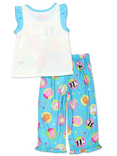 Peppa Pig Girls Toddler Soft Polyester Short Sleeve Pajamas (3T, Short Sleeve Blue) #TOP1