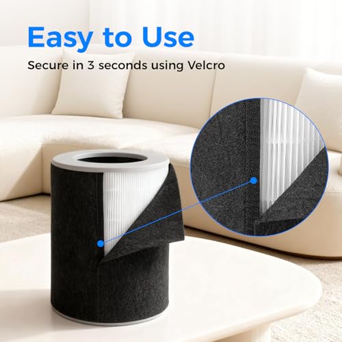 Image of HEPA Air Purifier Pre Kit Filter, 6-Pack Carbon Pre-Filter up to 99.97% of Pet Hair, Oders, Smoke, Pollen, Dust, VOC, Kitchen, Wildfire /Smoke-Compatible with PJ11 Air Purifiers