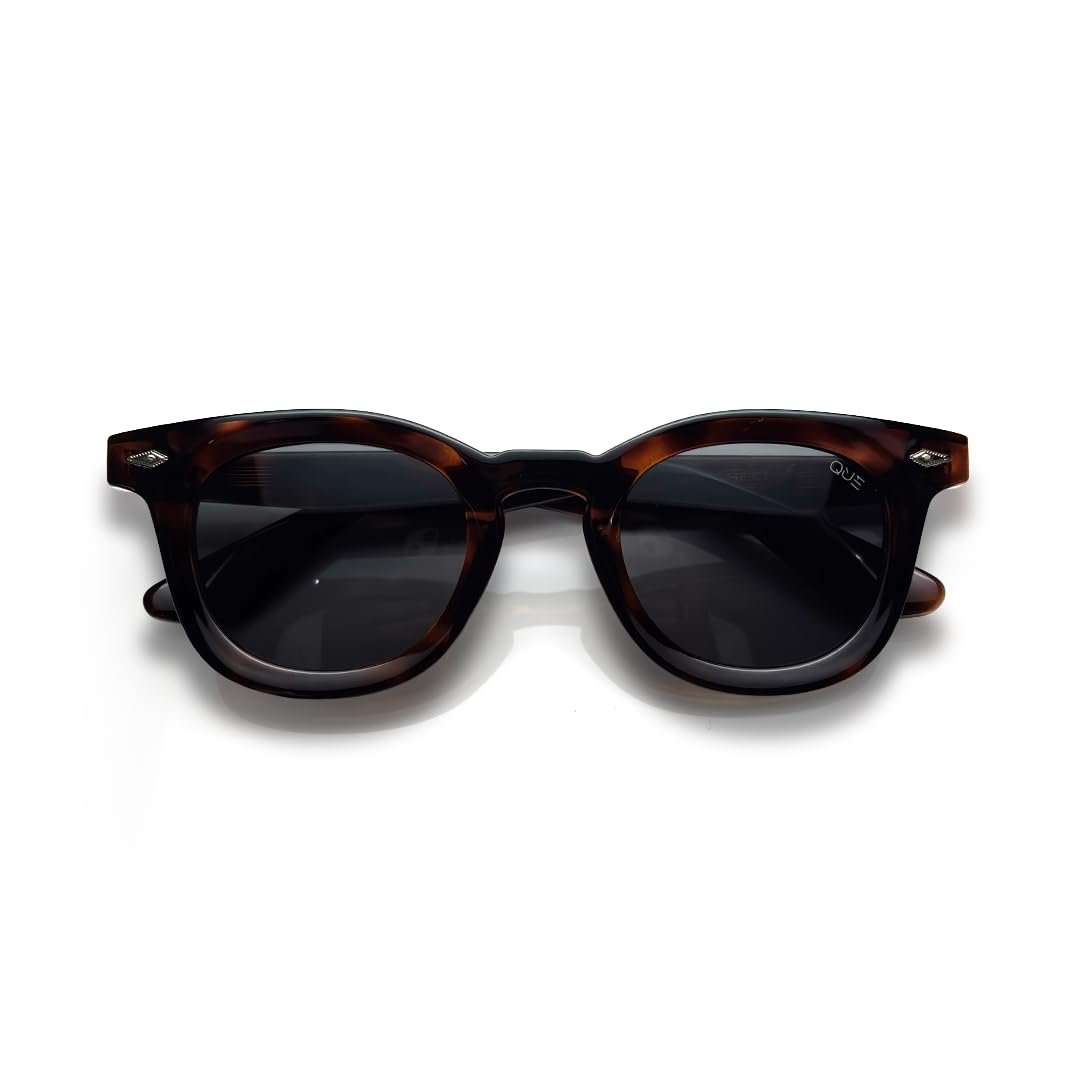 QUE LANDON by Shikhar Dhawan | Unisex Panto Sunglasses | Brown Polycarbonate Frame | UV400 Protection | Brown Lens | Medium Fit | Timeless Classic Design-image-7