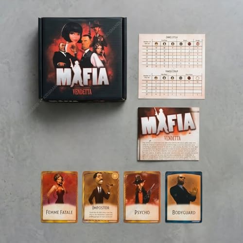 Image of Kids Mandi Mafia Vendetta Strategy Card Board Game | Ultimate Social Deduction Party Game for Adults, Teens & Kids | Fun Mystery Bluffing Game for Friends & Family (7-17 Players)