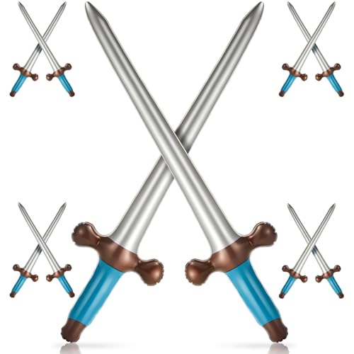 Fonyiunce 10 Pièces Épées Gonflables Jouet Épée, Épées Gonflables de Pirate en Plastique, Couteaux de Gonflables Pirate, Deguisement Pirate,...