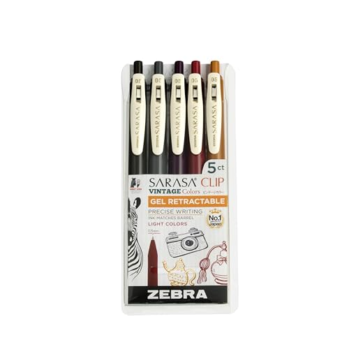 Zebra Pen Sarasa Clip Retractable Gel Pen, 0.5mm Fine...