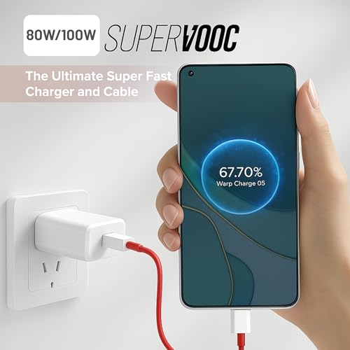 Image of 100W USB-A to Type-C Fast Charging Cable for OnePlus - Original 1M Warp Charge Red Wire with One Plus 13,13r,12,12r,11,11r,10,10r,10t,10pro,9,9rt,9r,9pro,8,8t,7t,7pro,Nord CE3 lite,CE2