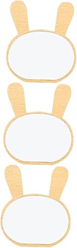 IMIKEYA 3pcs Desktop Mirror Desktop Wood Mirror Desk Wooden Mirror Standing Mirror Espejos para Dormitorio Wooden Detachable Mirror Door Mirror