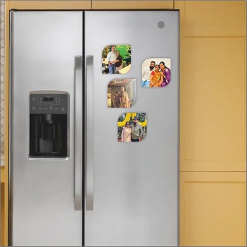 Image of Zesta Customized Fridge Magnet with Photo | Personalized Photo Frame Magnet for Fridge | Custom Picture Fridge Magnets | Polaroid Style Memory Photo Magnets for Birthday, Anniversary - 3X3 Inches