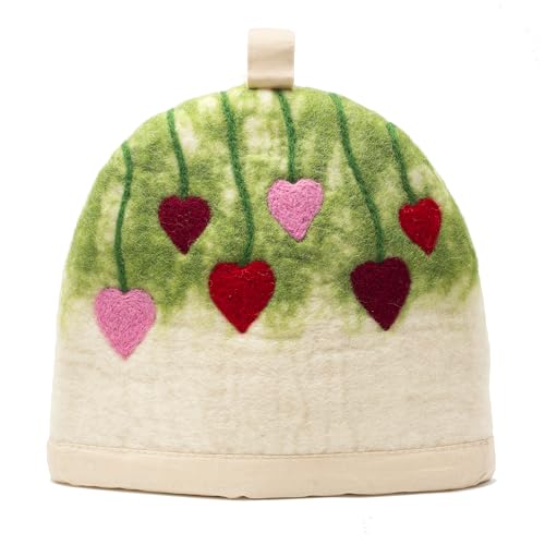 Image of Glaciart One Wool Teapot Cozy Kettle Cover | Dome Shaped Large Tea Cosy, Kettle or French Press | Handmade & Needle Felted from Natural Wool | Warms Up to 2 Hours | Great as Gift