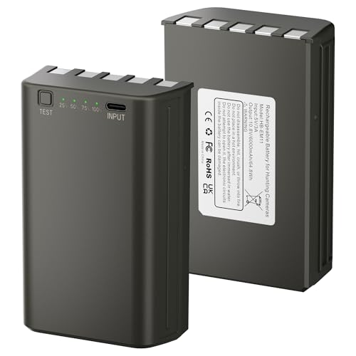 Fulpower 2-Pack 6000mAh Rechargeable Battery for Stealth Cam Trail Cameras - Compatible with Multiple MAX Models Including Fusion Deceptor Connect and Flashback