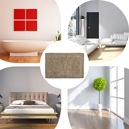 Tomoro Cotton Non-Slip Bathroom Rug - Super Absorbent Soft Non-Skid Bath Mat, Luxury Hotel Linens Reversible Bath Mat Pad For Bathroom And Door, 20 X 32 Inch Coffee #TOP7