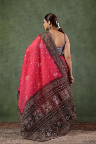 Image of TAMAIRA FASHION Mulmul Pure Cotton Saree For Woman Floral Batik Printed|Office Wear Daily Wear Sarees For Women Without Blouse Piece (Available in 11 Colours)