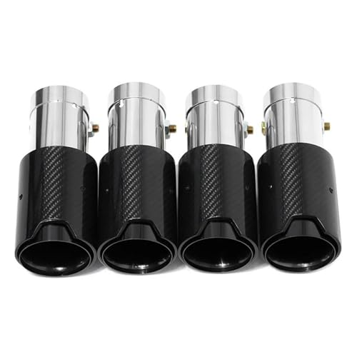 Embouts d'échappement 80mm noir brillant aspect carbone pour BMW M3 4x