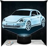 Lampephoto.fr   Lampe 3D Beetle Automobile Voiture Allemande, Veilleuse Tactile Led, Effet Hologramme 3D, Idée Cadeau Noël Anniversaire Homme, Objet décoration chambre