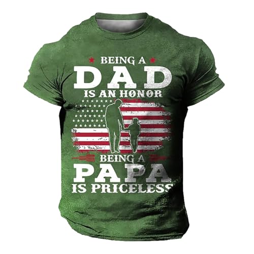 Being A DAD is AN Honor Being A Papa is Men T Shirt Graphic Ropa, Ropa, Impresión 3D, Tienda al aire libre Online, AG., L