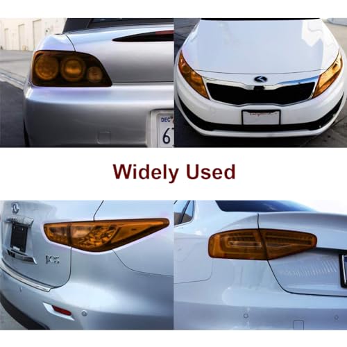 Scheinwerfer Folie Tönungsfolie Aufkleber,Scheinwerfer Folie Orange,Scheinwerfer Tönungsfolie,Rückleuchten Folie Aufkleber,Selbstklebende Scheinwerfer TailLights Tönung Vinyl Film,Auto Folie Orange