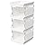 Lifewit Plastic Stackable Storage Baskets, 4 Tier Stacking Bins for Closet Wardrobe, Playroom, Kitchen and Pantry Organization, Large Capacity Multi-Functional Stackable Storage Containers Shelves