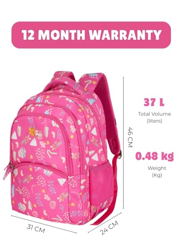 Image of Lyra Sweet Treats 37L School Backpack - Ice Cream & Candy Fun Edition | For Kids (Girls & Boys)