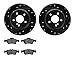 Dynamic Friction Company Rear Brake Rotors-Drilled and Slotted-Black with 5000 Euro Ceramic Brake Pads 8602-63048