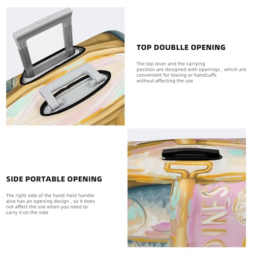 Colorful Sardine Can Elastic Travel Luggage Covers Dustproof Scratch-Resistant Suitcase Protector Fit 22-24 Inch3