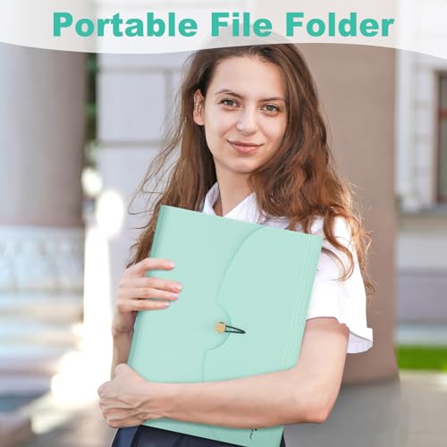 Sooez SZA0104-0703A 7 Pocket Expanding File Folder, Premium Accordion File Organizer, Letter Size Folders For Documents, Sleek Filing Folders With Bungee Closure, Portable Folders For School Office Supplies thumb #6