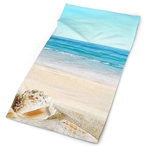 Preisvergleich Produktbild dudifeng Schönes Deko-Halstuch, Seestern, Muscheln, Sand, Strand, elastische Naht, vielseitig, Sport- und Freizeit-Kopfbedeckung, 25 x 50 cm