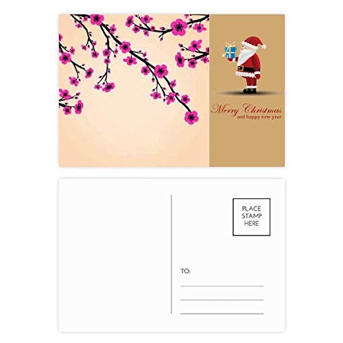 Cartes postales japonaises de Noël sakura art noir lot de 20