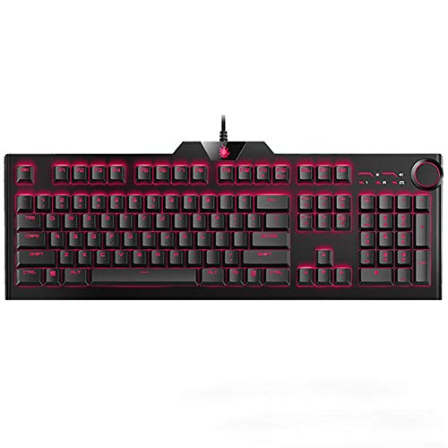Preisvergleich Produktbild Jenghfnifer Gaming Tastatur Wired Gaming Mechanische Tastaturen 104 Tasten 15 RGB-Hintergrundbeleuchtung Cherry MX-Schalter 1000Hz (Color : Black, Size : Red Switch)