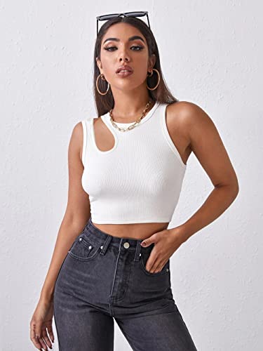 Image of Shasmi Women's Striped Slim Fit Crop, Ribbed, Stylish Tank Top, Soft and Comfy Fabric has Some Stretch