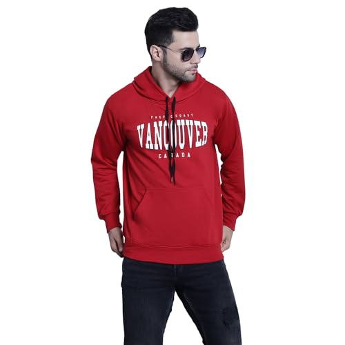 Image of Mack Jonney Printed Hooded Cotton Fleece Sweatshirt for Men (Pack of 2)-MACK50710