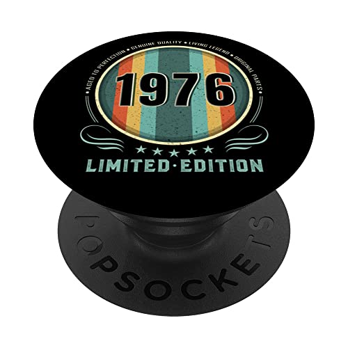 Born In 1976 Popsockets para teléfono retro, divertido cumpleaños de 1976 PopSockets PopGrip Intercambiable