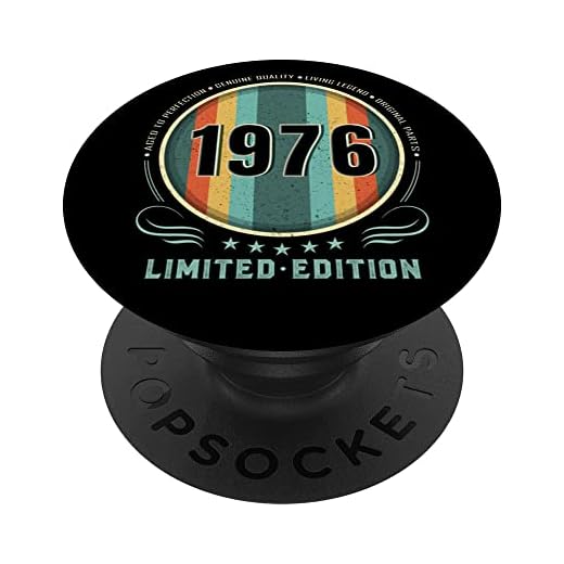 Born In 1976 Popsockets para teléfono retro, divertido cumpleaños de 1976 PopSockets PopGrip Intercambiable