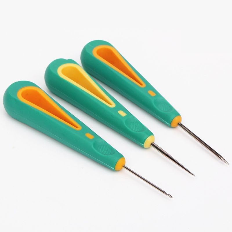 3Pcs Candle Making Tools Set, Round Hole Cone Hand Drill Punch Needle, Silicone Mold Wicking Tools for DIY Candles