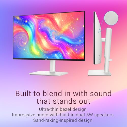 Image of Dell 24 inch Monitor, FHD 1080p, 100Hz Refresh Rate, IPS Panel, LED Display, sRGB 99%, 1500:1 Contrast Ratio, Anti-Glare, VESA, Integrated 2x5W Speakers, 2 X HDMI 1.4, Height /Tilt /Swivel /Pivot, White