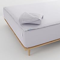 Vista 11 de QuickZip Paquete de Repuesto Fitted Plus: 1 Sábana Bajera (Base + Sábana con Cremallera) y 1 Sábana con Cremallera - Fácil de Cambiar, No se Saldrá