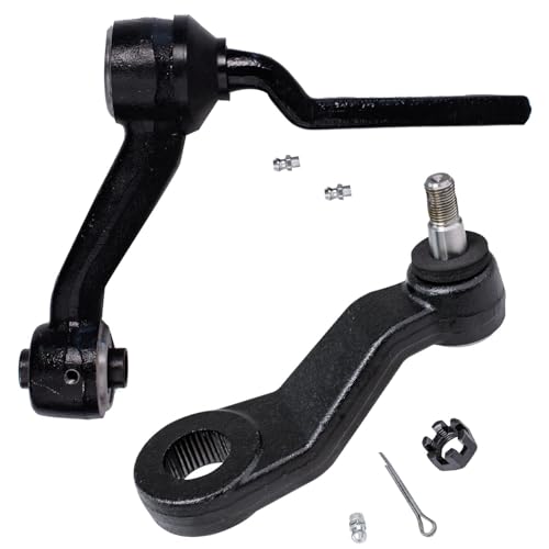 Image of Detroit Axle - 14pc Front End Kit for 95-97 Ford Crown Victoria Lincoln Town Car Mercury Grand Marquis, Control Arms and Ball Joint Tie Rods Adjusting Sleeves Sway Bars Pitman & Idler Arms Replacement