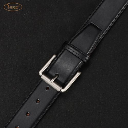 JASGOOD Men's Leather Dress & Casual Belt - 1.5' Classic Work & Jeans Belt3