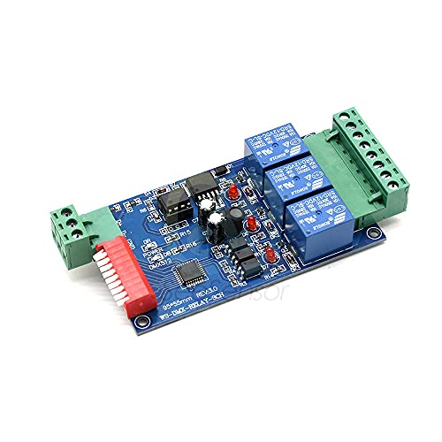 ElectronicMaker DC 12V 10A 3 Channel 3CH DMX 512 Relay Output LED DMX512 Decoder Relay Switch Controller Board