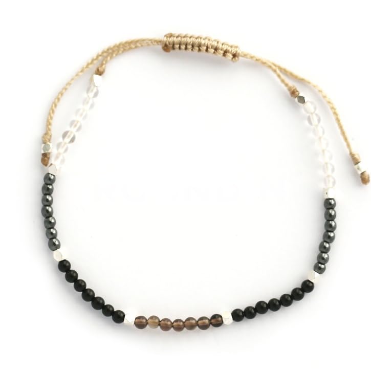 Aura Bracelet Collection for Women - 2mm SMALL (TINY) BEADS, Healing Crystals, Gemstones, and 925 Solid Silver Beads - Essential Women's Real Stone Bracelets