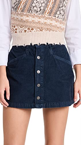 Free People Ray Cord Miniskirt
