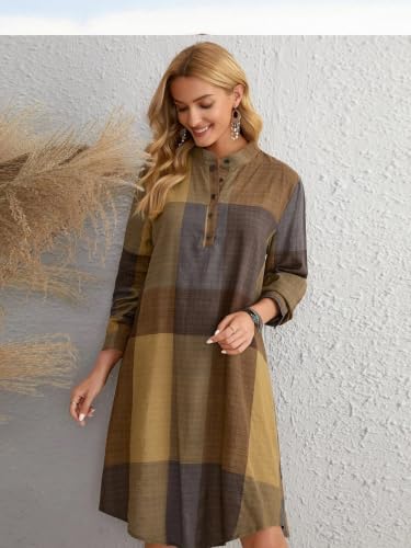 Image of GRECIILOOKS Solid Regular One Piece Maxi Bodycon Dresses Midi Dress Shirt for Women