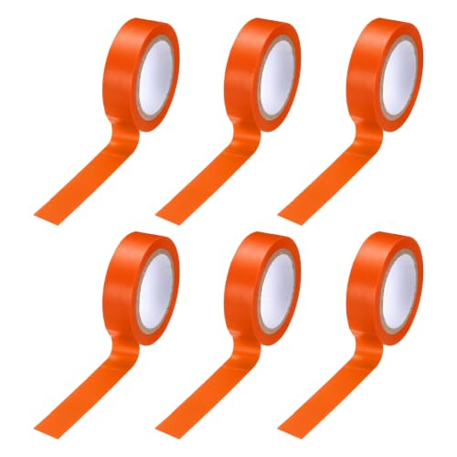 MECCANIXITY 6 Pcs Drum Stick Tape, 0.6in x 14.6 Yard cinta antideslizante para baquetas, color naranja miniatura 1