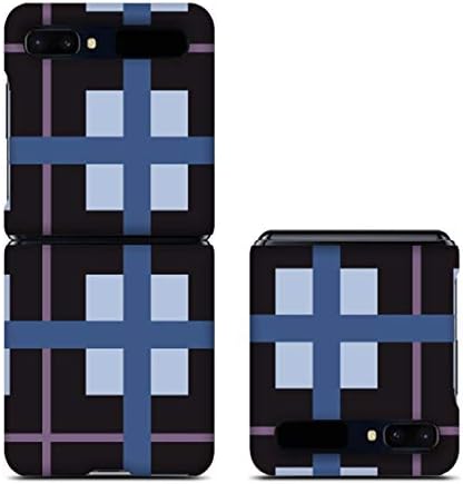 for Samsung Galaxy Z Flip Case Cover Stripe Check Pattern Custom [Slim Fit] Protective Polycarbonate Hard Shell PC Transparent Cover