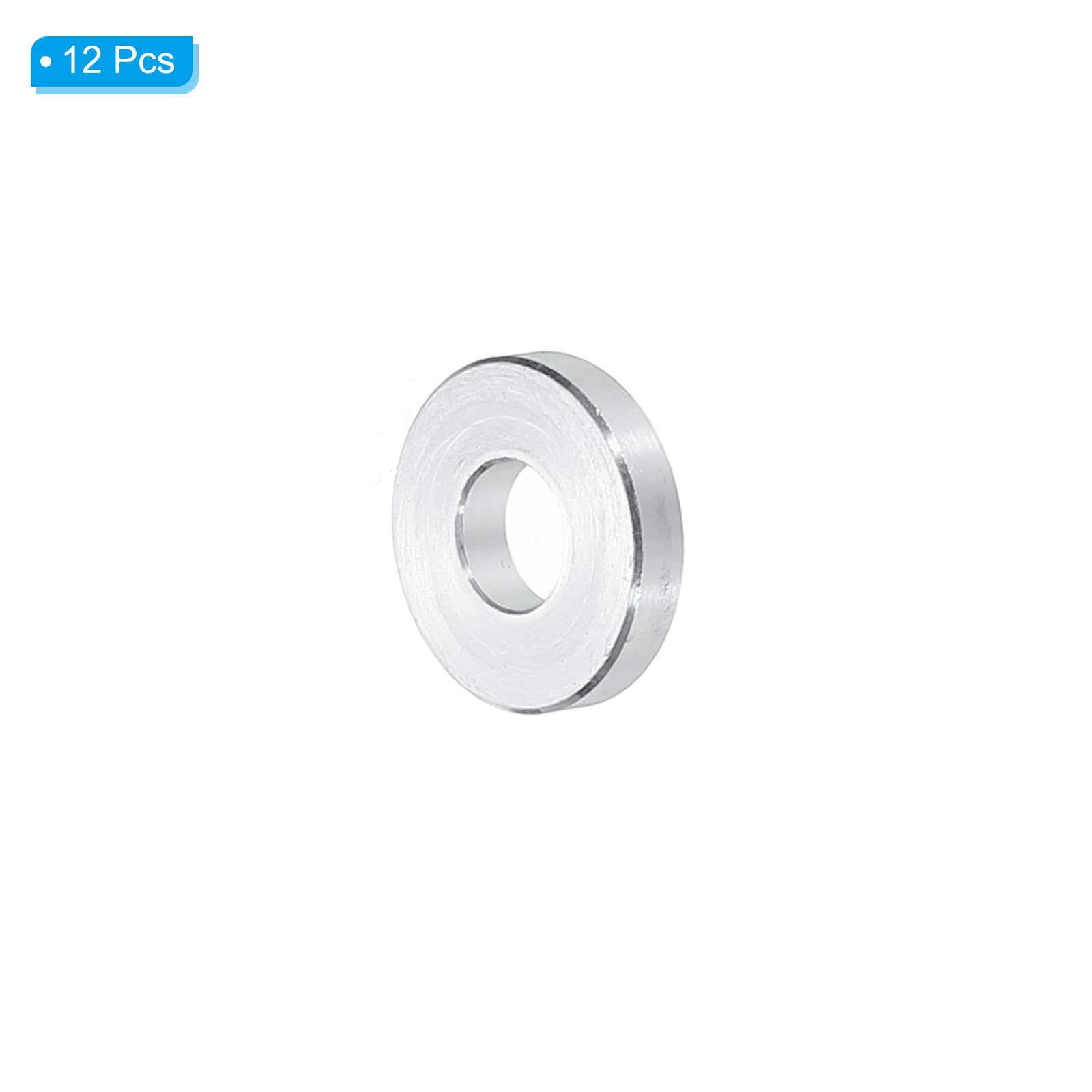 PATIKIL M6 Aluminum Spacers, 12pcs 1/4" x 5/8" Round Metal Spacers for 1/4 or M6 Screw Bolts - Image 3