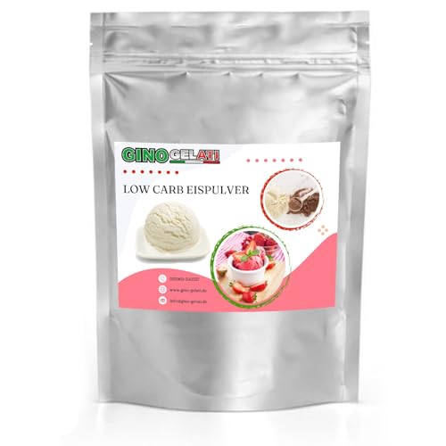Gino Gelati Low Carb Eis Pulver Vegan Zucker-, laktosefrei mit verschiedenen Geschmäckern, einfache und schnelle Zubereitung, Herstellung ohne Eismaschine möglich (1 Kg, Eisbasis) Gino Gelati Low Carb Eis Pulver Vegan Zucker-, laktosefrei mit verschiedenen Geschmäckern, einfache und schnelle Zubereitung, Herstellung ohne Eismaschine möglich (1 Kg, Eisbasis)