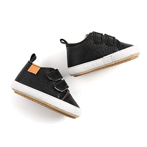 Image of Baby Boys Girls Shoes Non-Slip Rubber Sole High-Top PU Leather Sneakers Infant First Walking Shoes Toddler Crib Shoes Newborn Loafers Flats.