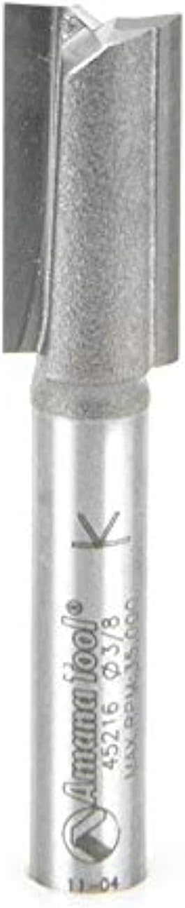 Amana Tool - 45216 Carbide Tipped Straight Plunge High Production 3/8 Dia x 3/4 x 1/4"