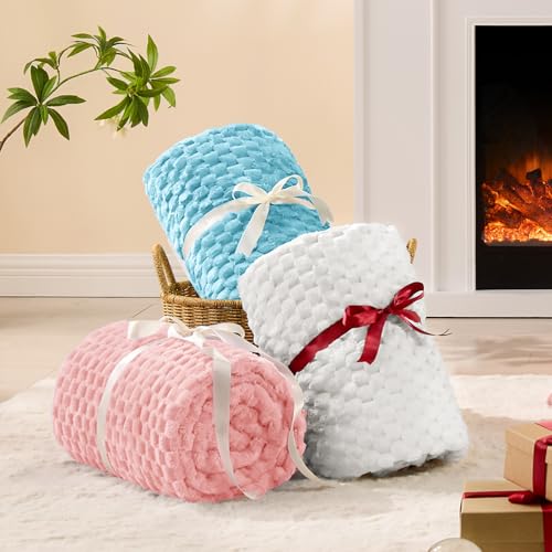 Image of BEDELITE White Throw Blanket for Couch, Soft Cozy Gifts for Women, 50 * 60