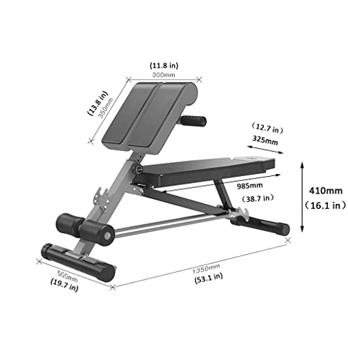 Romeinse Stoel Verstelbare Gewichtsbank Buiksporter Sit-Up Training Bank Priester Bank Workout Bankje For Volledige Alles-in-één Lichaamstraining (Color : Red, S : 135 * 50 * 41cm) - Image 8