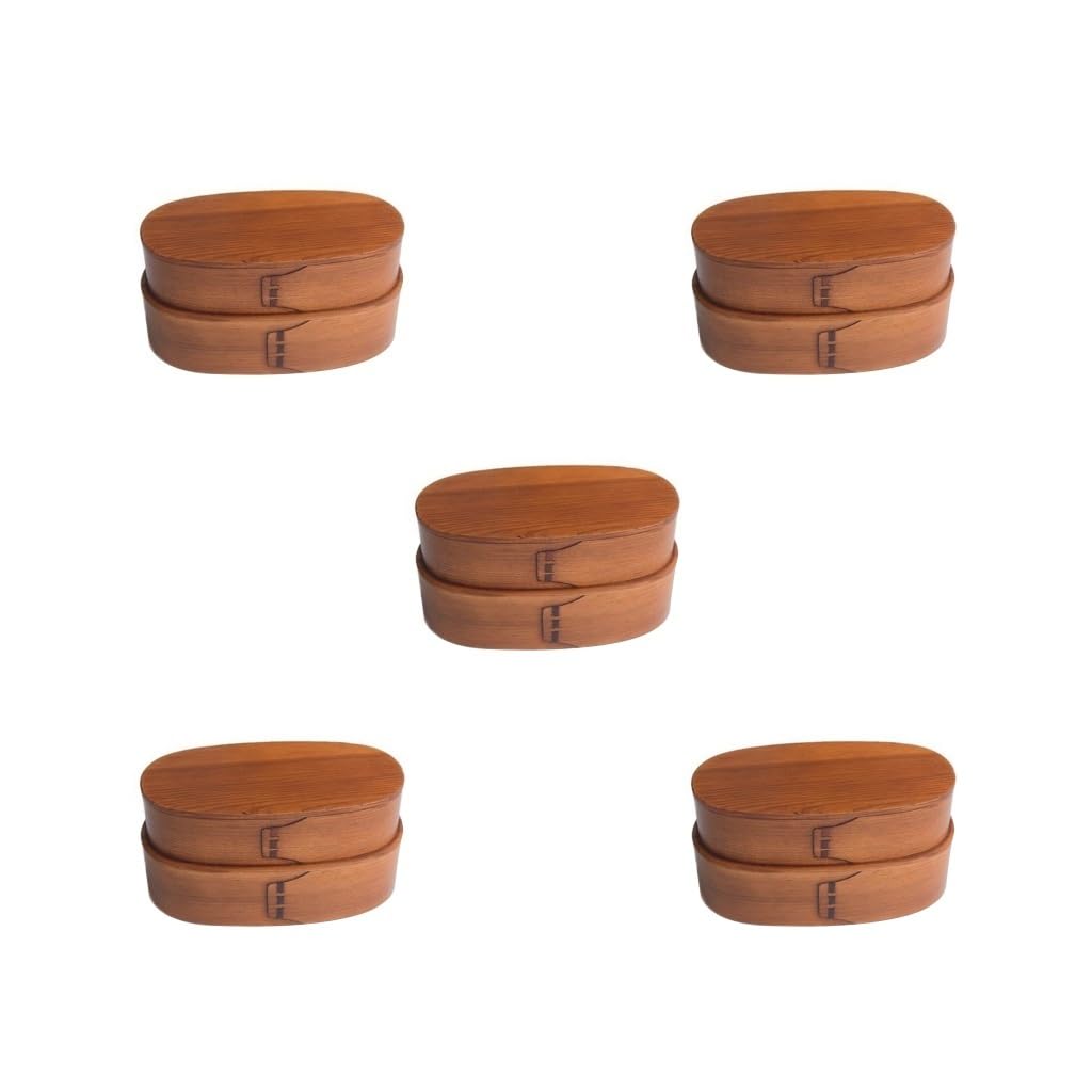 Lot de 5 couverts en bois avec rangement double couche, ce qui le rend facile à transporter et a une grande capacité intégrée de vaisselle comme indiqué