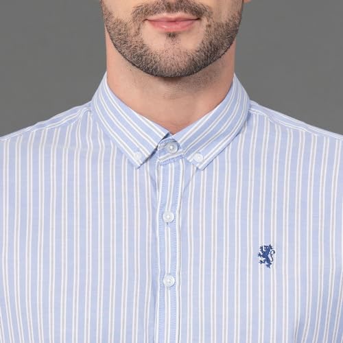 Image of Red Tape Striped Regular Fit Shirt For Men | Comfortable & Stylish