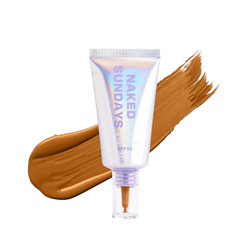 Naked Sundays BeautyScreen SPF 50 Foundation Tint – Tinted Sunscreen & Skincare Makeup with Zinc Oxide, Peptides, Niacinamide – Lightweight Natural Coverage,1 Fair Neutral, 1.01 oz